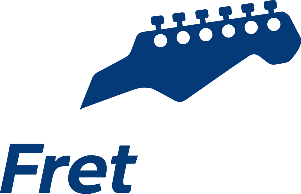 FretRush logo variant for Amp Orange backgrounds